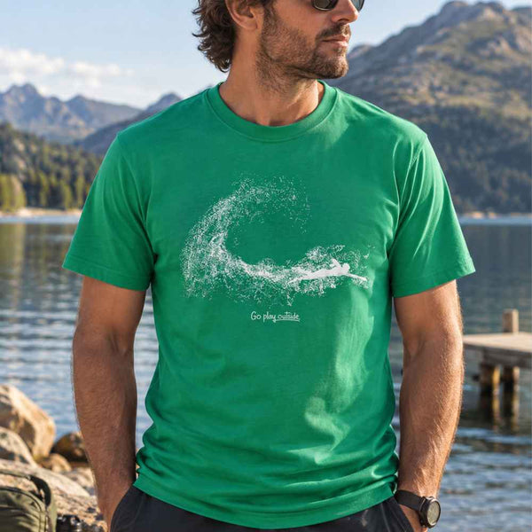 Man Particle Swimmer Organic Cotton T-Shirt