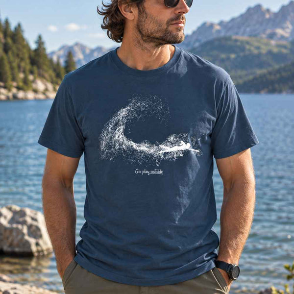 Man Particle Swimmer Organic Cotton T-Shirt
