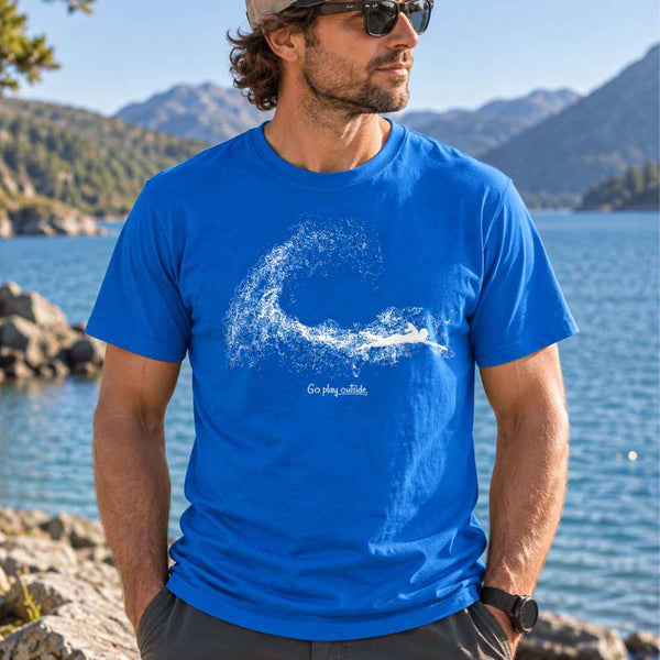 Man Particle Swimmer Organic Cotton T-Shirt