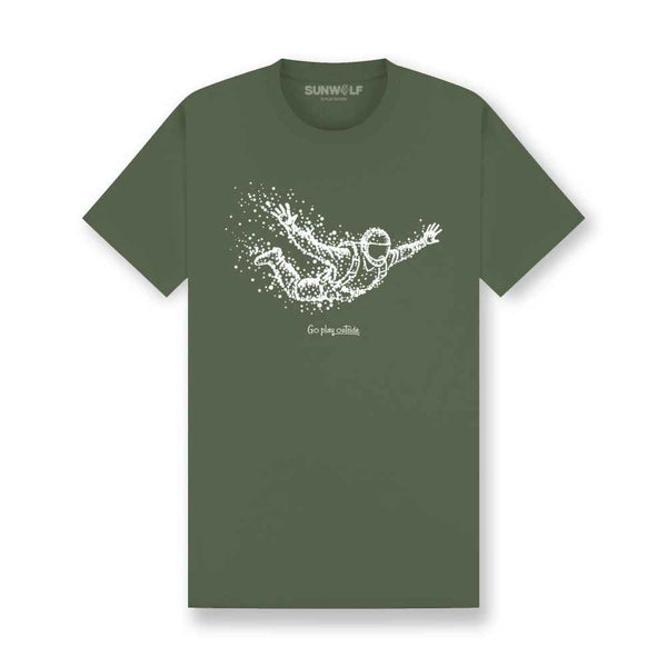 Skydiving Man Particle Dot T-Shirt