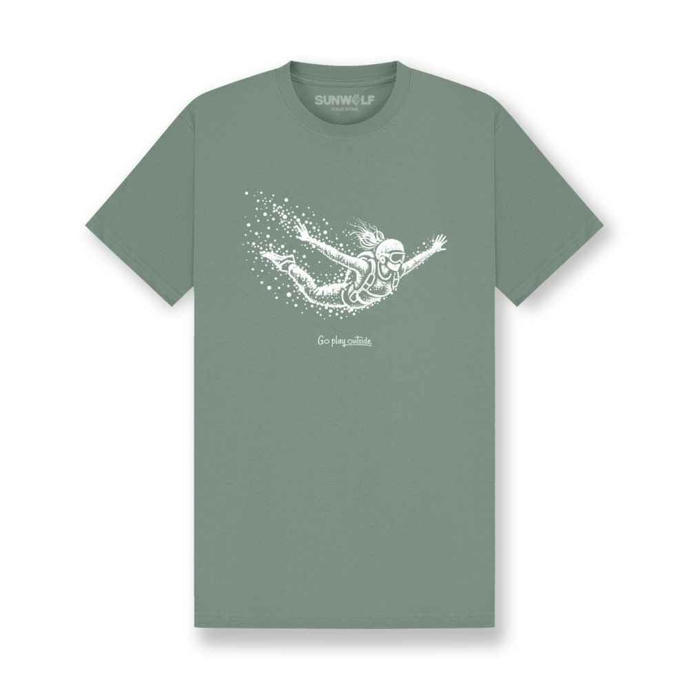 Skydiving Woman Particle Dot T-Shirt Main image